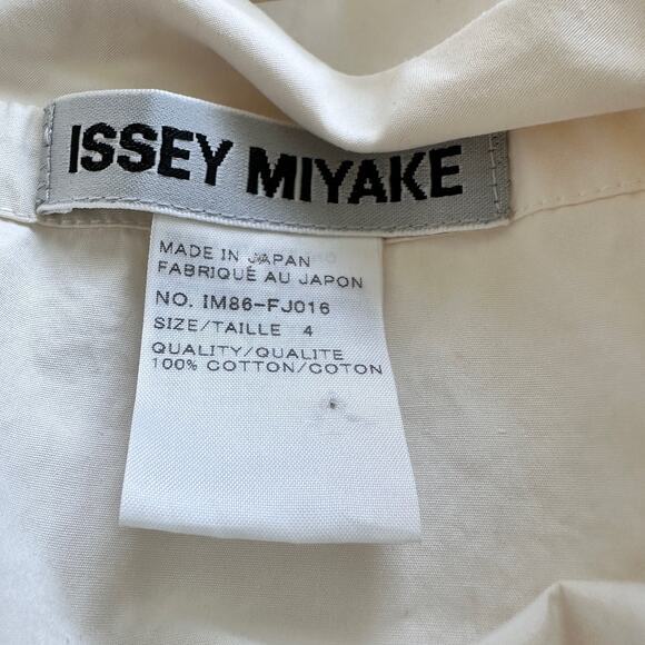 Issey‎ Miyake off-white appliqué short sleeve blouse top size 4 - Picture 3 of 12